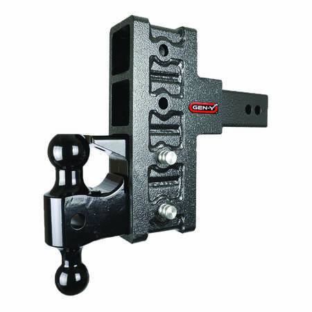 GEN-Y HITCH MEGA-DUTY 2.5 Shank 6 Offset Drop 3.5K TW 32K Hitch & GH-0161 Dual-Ball & GH-0162 Pintle Lock GH-1924